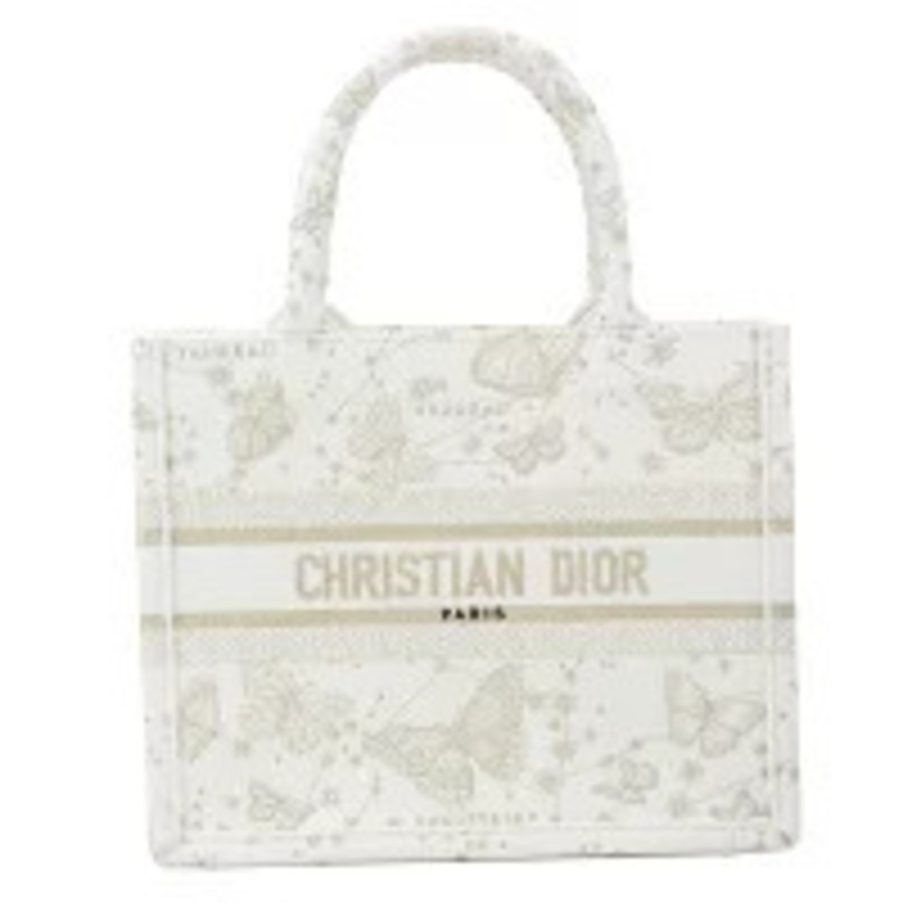 Christian Dior Tote Bag Book White Handbag